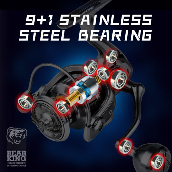 ef6315beb8eeaa81 BEARKING brand New arrival Saltwater Fishing Reel Spinning 1000-6000 9+1BB 5.2:1 Max Drag 10-20KG Water-Proof Reels