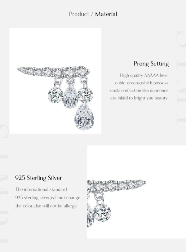ef65c74d4bef3bf3 MODIAN 925 Sterling Silver Sparkling Geometric Water Drop CZ Stud Earrings For Women Wedding Engagement Fine Jewelry Gifts