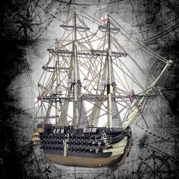 ef8b82729cad5b52 Piececool 3D Metal Puzzles HMS Victory Ship Jigsaw Set Assembly Model Kits Adult Brain Teaser DIY Boat for Collection