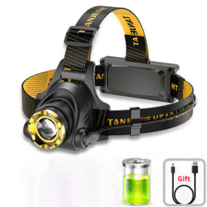 Built-in battery LED Headlamp DC Rechargeable Headlight Zoomable Lamp Waterproof Head Light for fishing,camgping outdoor