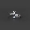 Fashion Sterling Sier 26 Letter Sparkling Diamond Zircon Open Index Finger Your Name Ring Birthday Party Jewelry