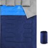oaskys Double Sleeping Bag for Adults with 2 Pillows - Queen Size XL Waterproof Sleeping Bag for All Season Camping Hiking Backpacking 2 Person Sleeping Bags for Cold Weather & Warm