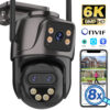 efd562158cb3f622 6K 9MP HD IP Camera Outdoor Three-Lens External WiFi Camera 4K 8MP Dual Screen Security PTZ Cam Auto Tracking Surveillance iCSee