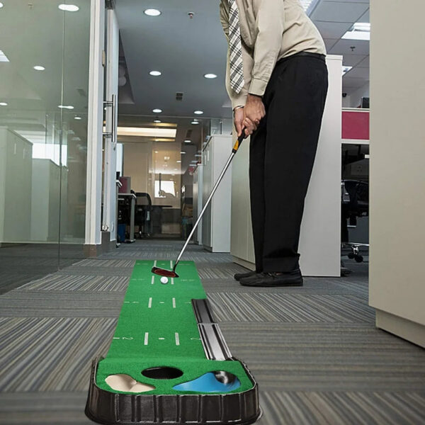 efeabca5b665398f PGM Golf Indoor Putting Mat Putter Trainer Green Carpet Practice Set Ball Return Mats PM005
