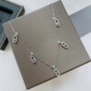Sterling Sier Classic Fashionable Jewelry Mobile Diamond Women's Necklace Wedding Necklace. Exquisite Gifts