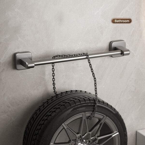 f002f3c8e5eae635 1PC Perforated Suction Cup, Wall Mounted Storage Rack, Toilet Storage, Bathroom Towel Rod