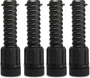 f007d513ac6e1845 Camp Stove Leg Levelers Adjustable, Accessories for Camp Chef Explorer Stoves, Fit for Outdoor Camping Stove with 1.25" Diameter Round Legs, 4 Pcs Black