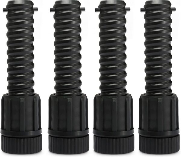 Camp Stove Leg Levelers Adjustable, Accessories for Camp Chef Explorer Stoves, Fit for Outdoor Camping Stove with 1.25" Diameter Round Legs, 4 Pcs Black