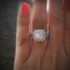 HOYON 14K Gold Color 1 Carat Moissanite Square Ring for Women Bague Full White Loose Diamond Wedding Jewelry Free Shipping