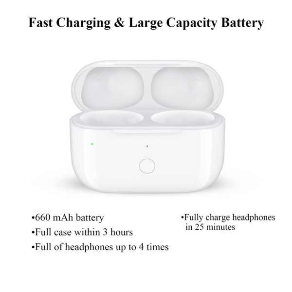 f01b3b9501d467c5 Wireless Charging Compatible AirPod Pro, Charger Case Replacement for Air Pod Pro with Bluetooth Pairing Sync Button