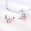 f02422c26793d314 MULA 1PC Sier Plated Dangle Charms Lipstick Plane Insect Pendants Fit Original Bracelet Beads DIY Fashion Jewelry