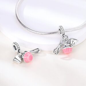 f02422c26793d314 MULA 1PC Sier Plated Dangle Charms Lipstick Plane Insect Pendants Fit Original Bracelet Beads DIY Fashion Jewelry