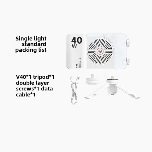 f02673f7e2de7ac7 40W Mini Portable LED Fill Video Light with Built-In Rechargeable Battery Fill Light for Mobile Phone Charging PD