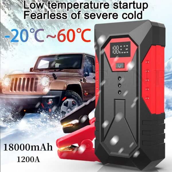 18000mAh Jump Starter Portable Power Bank Battery Booster 12V Car Starting Device for Petrol Diesel 6.0L/4.0L