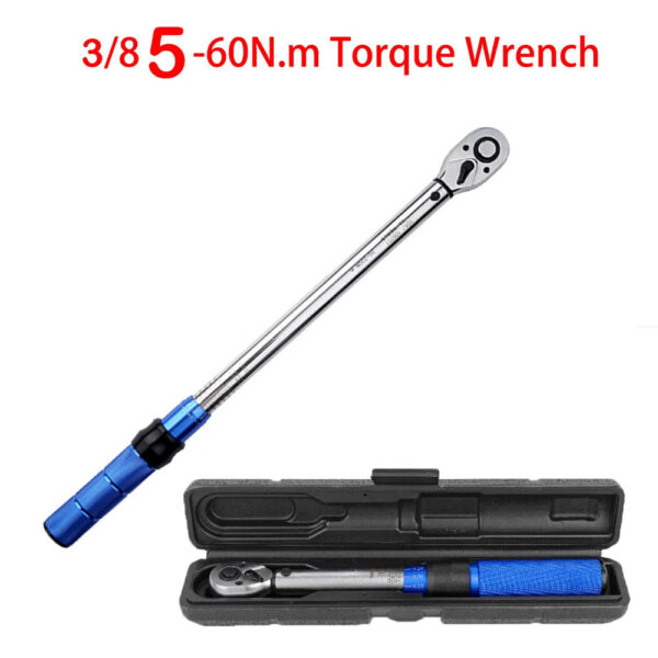 5-60N.m 3/8 Inch Square Drive Torques Key ±3% High Precision Torque Wrench Professional Bicycle Automotive Tool