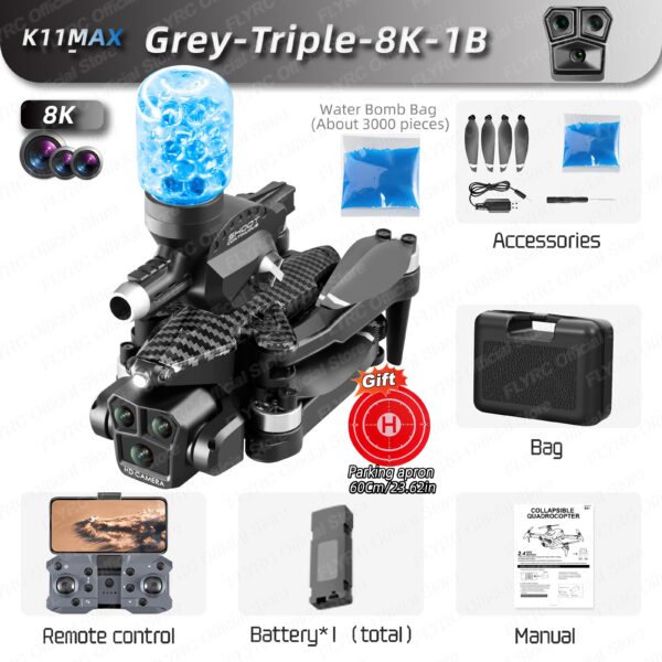 f077395a037027a2 K11 Max Brushless Motor 6KM Rc Drone 8K Professinal 4K Three Camera Wide Angle Localization Obstacle Avoidance Toy Sell Apron