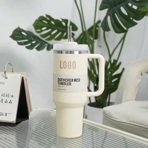 1pc New Quencher H2.0 40oz Stainless Steel Tumblers Cups With Silicone Handle Lid and Straw 2nd Generation Car Mugs Vacuum Insulated Water Bottles 0928