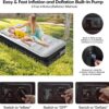 f08818d10eda7f56 Panana Twin Air Mattress with Built in Electric Pump, Height 18.5" Comfort Blow up Inflatable Guest Air Bed Airbed with Flocked Top, Storage Bag for Family, Home, Camping