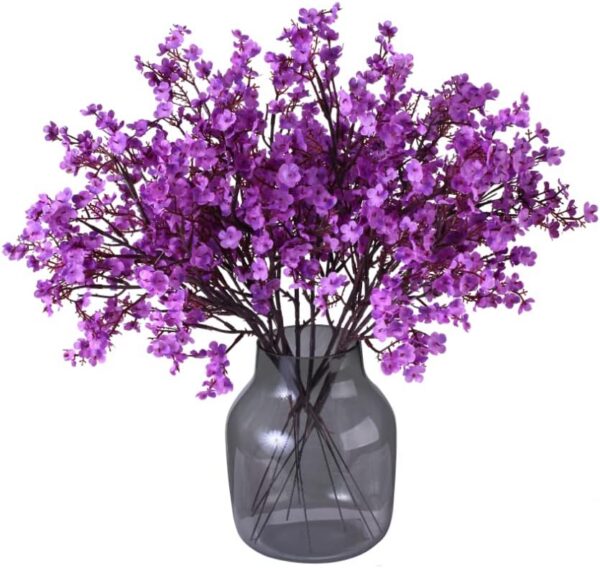 f08caa915d48fee0 Momkids 6 Pcs Babys Breath Bulk Artificial Faux Silk Flower Gypsophila Bouquet Winter Real Touch Fake Floral for Office Kitchen Wedding Restaurant Centerpieces Christmas Party Decor (White)
