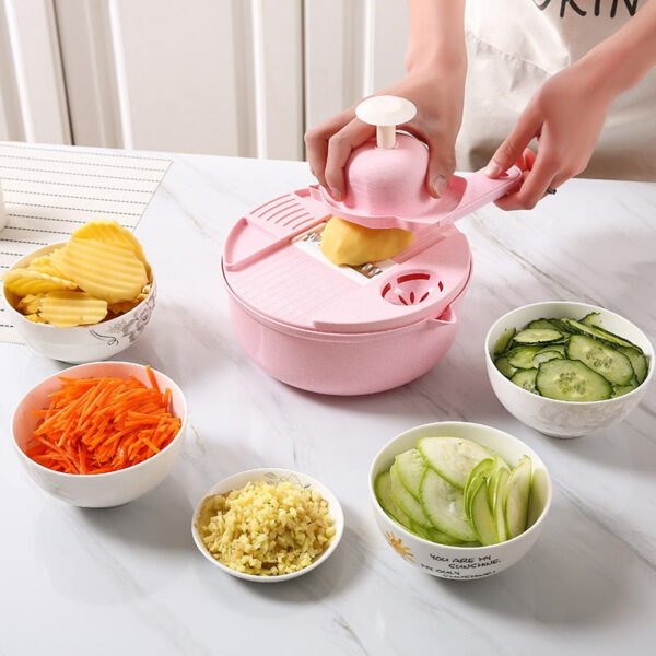 1Pc Green/Blue/Pink Kitchen Multifunctional Salad Utensils Chopper Carrot Potato Manual Shredder Cook Vegetable Tools