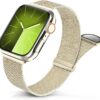 Sunnywoo Metal Stainless Steel Band Compatible with Apple Watch Bands 40mm 38mm 41mm 42mm 44mm 45mm 49mm,Silver Loop Adjustable Magnetic Strap for iWatch Series Ultra 8 7 6 5 4 3 2 1 SE for Women Men