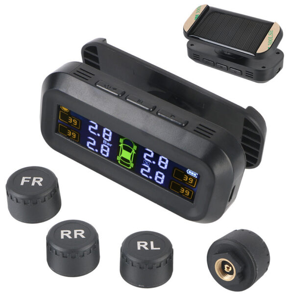Tire Monitoring System Car Monitor Tyre Pressure Alarm With 4 External Sensors