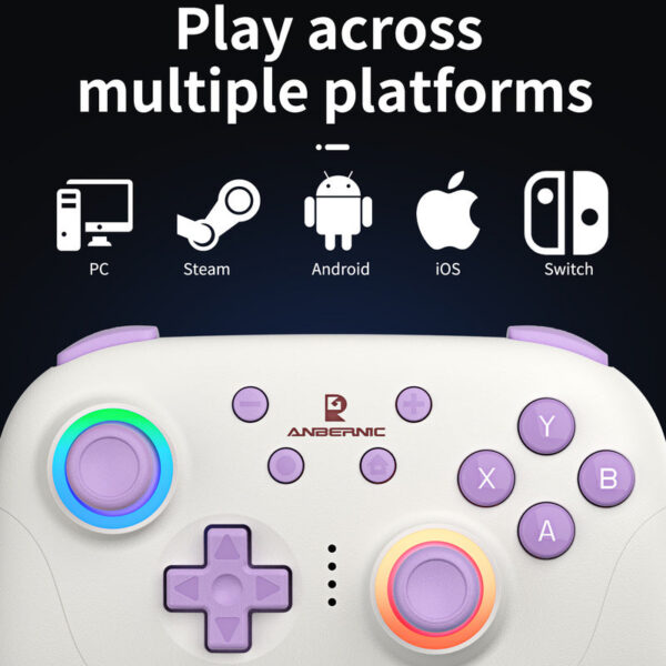 f0c12dd74710b1ea ANBERNIC RG P01 RGP01 Gamepad Wired Wireless Bluetooth RGB Hall Effect Joystick XBOX Game Controller for PC Android IOS Steam