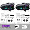 Wireless Bluetooth5.3 Motorcycle Helmet Intercom Headset Waterproof 300 m Intercomunicador Speaker Earphone