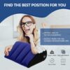 Inflatable Wedge Pillow Camping Cushions – Portable Folding Body Positioners Lightweight Wedge Pillow,Cushion for Yoga,Sleeping,Travel,Reading Lumbar Cushion for Back Pain and Pressure Relief