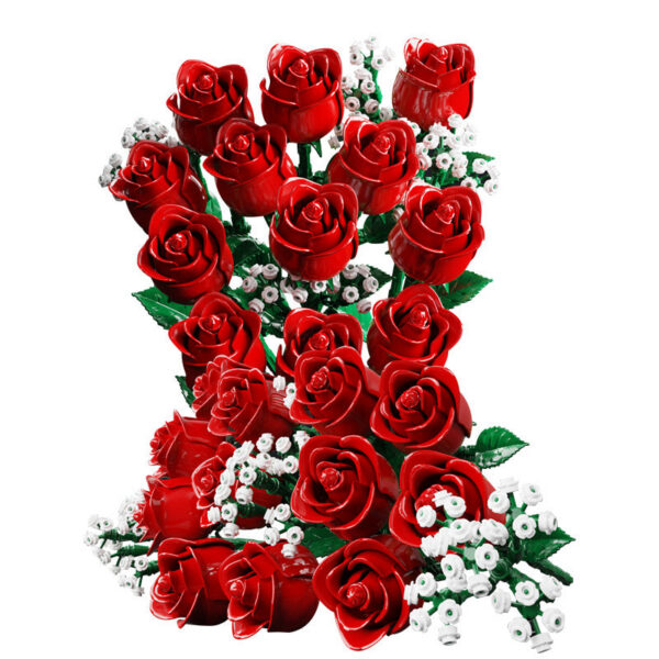 f0ed4c617539f1a8 968PC Romantic Rose wer Bouquet Building Blocks Creative Home Desk Plant Decoration Assemble Bricks Toys For Gifts Girls Lady