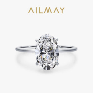f0fbf0ac18db1a60 Ailmay 3CT Wedding Ring Sterg Sier Oval Clear Zirconia Engagement Rings For Women Fine Jewelry Valentine's Day GIFT