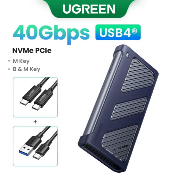 f10b5d3f5bf4c1c3 UGREEN M2 SSD Case M.2 NVMe SATA SSD Enclosure Adapter 20Gbps USB 3.2 Gen2 USB C External Enclosure Supports M and B&M Keys