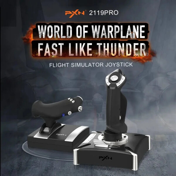 f1276eeb0be6454b PXN 2119 PRO Flight Simulator Gamepad Vibration Controller Joystick for PC/Desktop PS4 Flight Joystick Game Controller