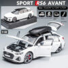 1:32 RS6 Model Car, Black Edition: Customized Kids Realistic Simulation, Diecast Metal, Perfect Gift for Boys