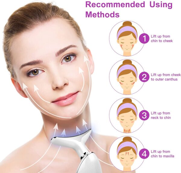 Lifter EMS Neck Face Lifting Massager Skin Tighten Device LED Photon Anti Wrinkle Double Chin Remover