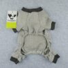 f13abdb1dc9fcae1 Knitted Dog Pajamas, Dog Clothes for Small Dogs Girl Boy, Pet Onesie with Feet, Cat Outfit, Light Grey, Small