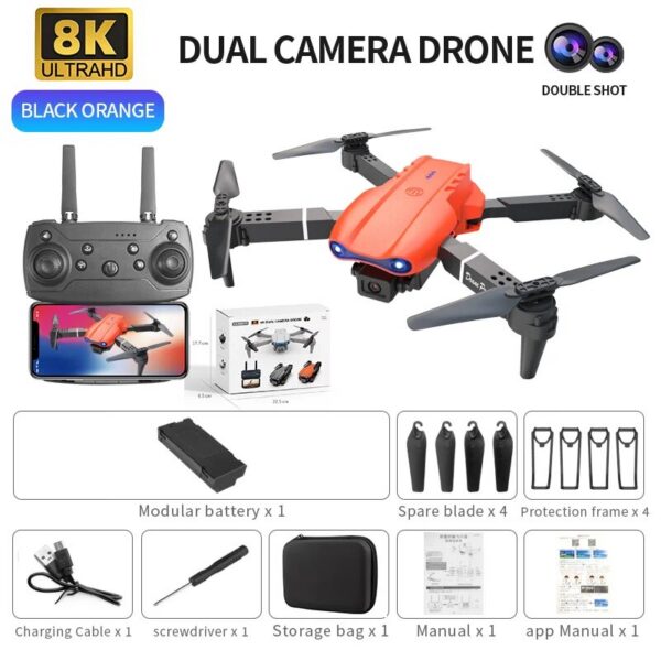 New E99Pro Drone 4K Professinal With Wide Angle Dual HD Camera Foldable RC Helicopter 5G WIFI FPV Height Hold Apron Sell