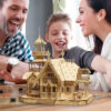 f153425528f07205 Villa 3D Wooden Kit with Light Castle Puzzles Assembly Toy Kid Adult DIY Model Kits Desk Decoration for Gift