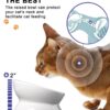 f1604c7497d4d468 Y YHY Cat Bowl Anti Vomiting, Raised Cat Food Bowls, Tilted Elevated Cat Bowl, Ceramic Pet Food Bowl for Flat Faced Cats, Small Dogs, Protect Pet's Spine, Dishwasher Safe