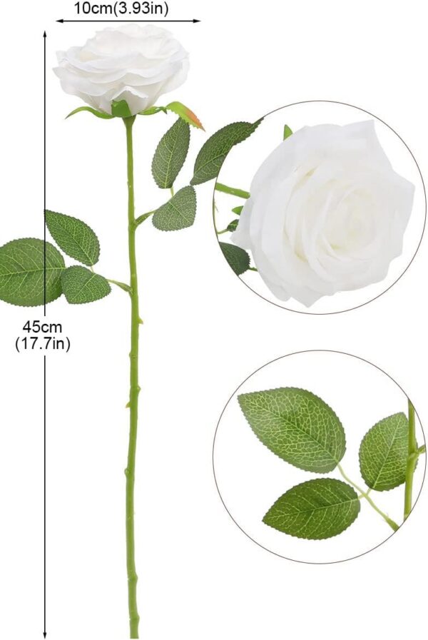 Artificial Rose Flower Dusty Rose Flower Silk Flowers 12 pcs with Long Stem Silk Roses Bouquet for Wedding Bridal Shower Party Home Decoration