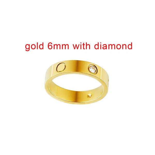 f18195d758c20038 Mens Womens Love Ring man 4mm 5mm 6mm Wedding High quality s size 5-11 Diamond rose sier Engagement with box Crtir Designer gold Band Rings for Woman