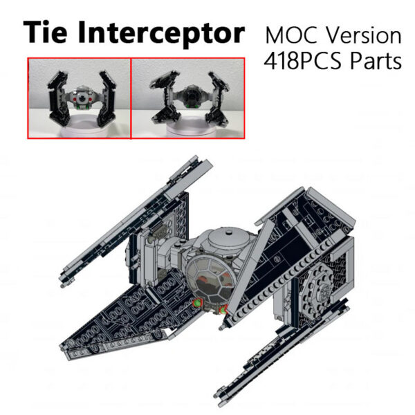 f18bef9561ecccb2 418Pcs TIE Interceptors Defender MOC Building Blocks Imperial Fleet Emperor Royal Guard Fighters DIY Brick Space Collection Toys