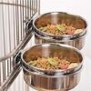 f197dbb00bad7274 Pet Feeder Water,10oz 20oz 30oz Bird Hamster Small Animal Cup with Holder,Stainless Steel 10oz Cage Coop Hook Cup for Small Animal Cage Bowl (10oz Stainless Steel Bowl)