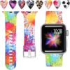 Laffav Compatible with Apple Watch Band 41mm 40mm 38mm iWatch Series 9 & Ultra 2 & SE & Ultra & Series 8/7/6/5/4/3/2/1 for Women Men, Colorful Jellyfish, M/L