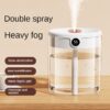 f1b6683f10692b10 New 2L Double Spray Atomizer Usb Large Capacity Home Mute Bedroom Office Night Light Digital Display Humidifier