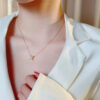 Serenity 1.2cttw 3*6mm Marquise Cut All Moissanite For Women S Sier 4 Stones Horse Eye Diamond Pendant Necklace