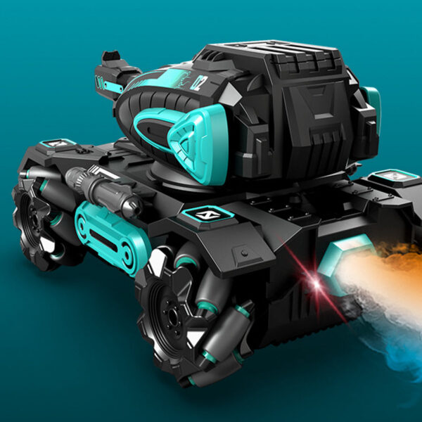 f1c36015a2f2d282 Gesture sensing remote control spray 2.4G four-wheel stunt launch water polo tank car boy hine armour game
