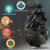 f1ca2c13d45ab0d9 Piececool 3D Metal Puzzle The Flying Dutchman Model Building Blocks Pirate Ship Jigsaw for Teens Brain Teaser DIY Toys
