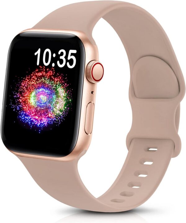 f1cd44ee23a2719a TreasureMax Sport Band Compatible with Apple Watch Bands 38mm 40mm 41mm 42mm 44mm 45mm 49mm,Soft Silicone Strap Compatible for Apple Watch Series 9 Ultra 8 7 6 5 4 3 2 1 SE Men Women Grey 38/40/41MM