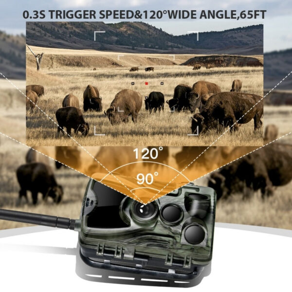 f1d3d3e7e444282f APP Trail Camera Clould Service 4G Hunting Cameras HC801PlusLI With 5000Mah Recharger Battery 30MP 2K Night Vision Photo Traps